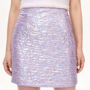 Cider MERMAID'S HEART purple shiny iridescent skirt Large- NWOT